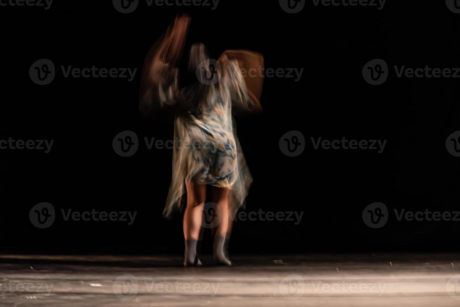 The abstract movement of the dance photo