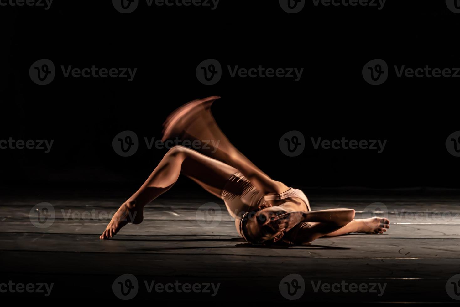 The abstract movement of the dance photo