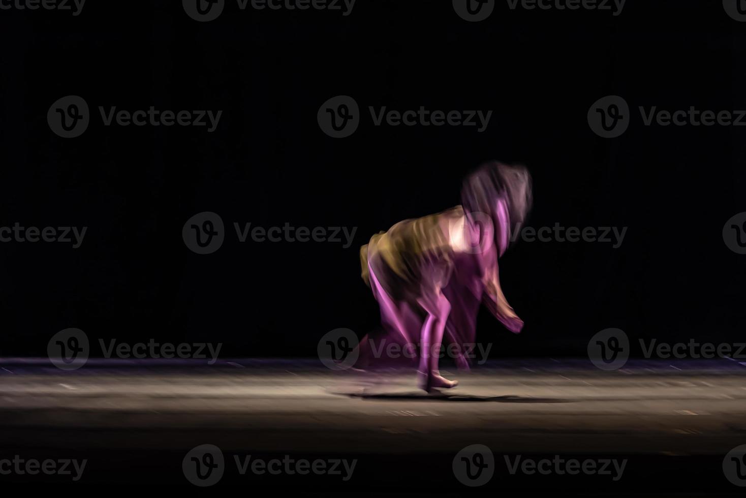 The abstract movement of the dance photo