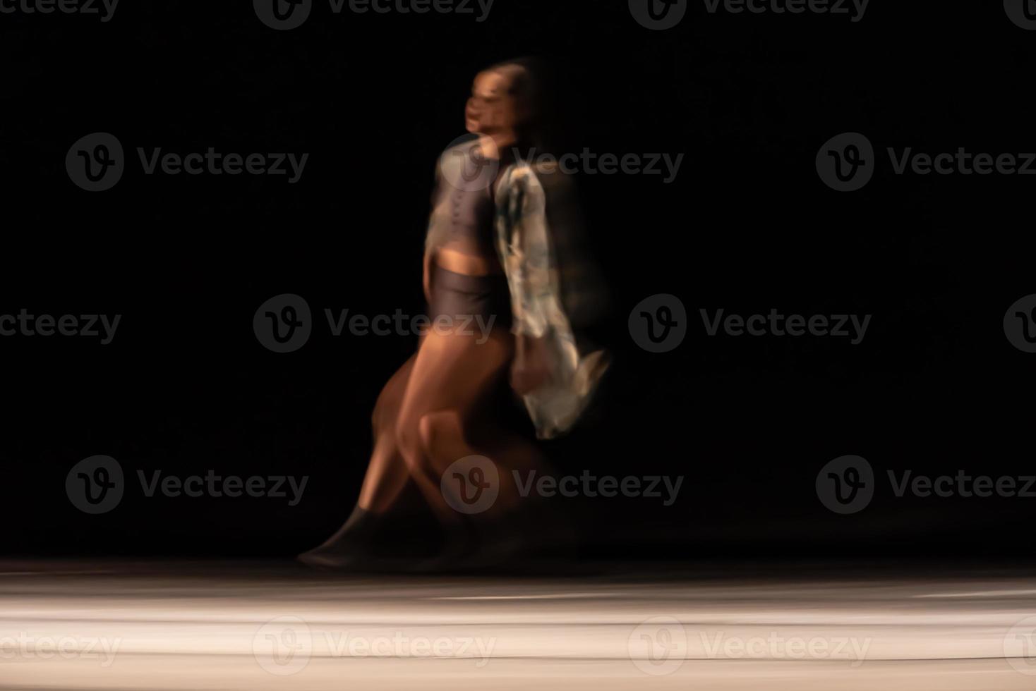 The abstract movement of the dance photo