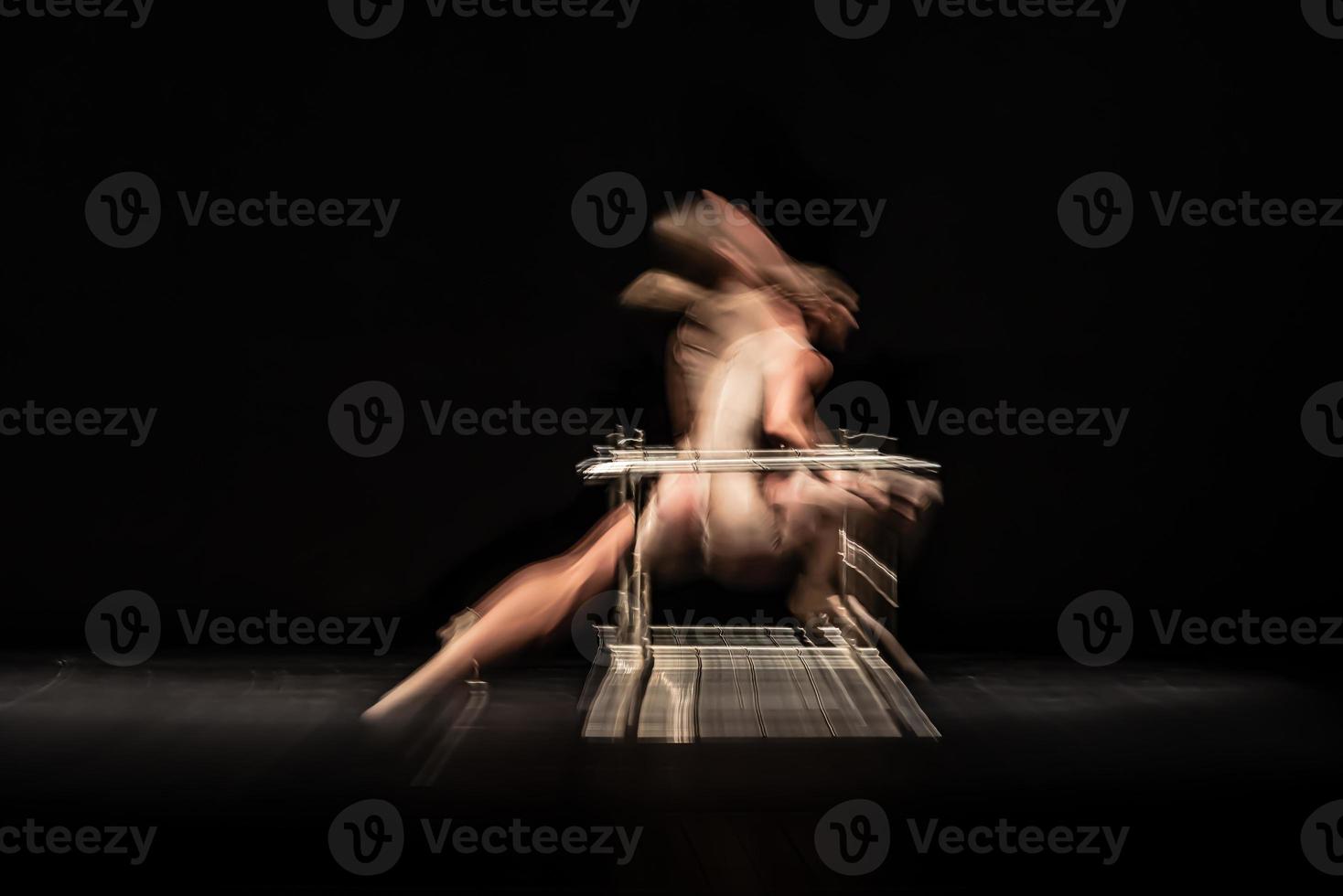 The abstract movement of the dance photo