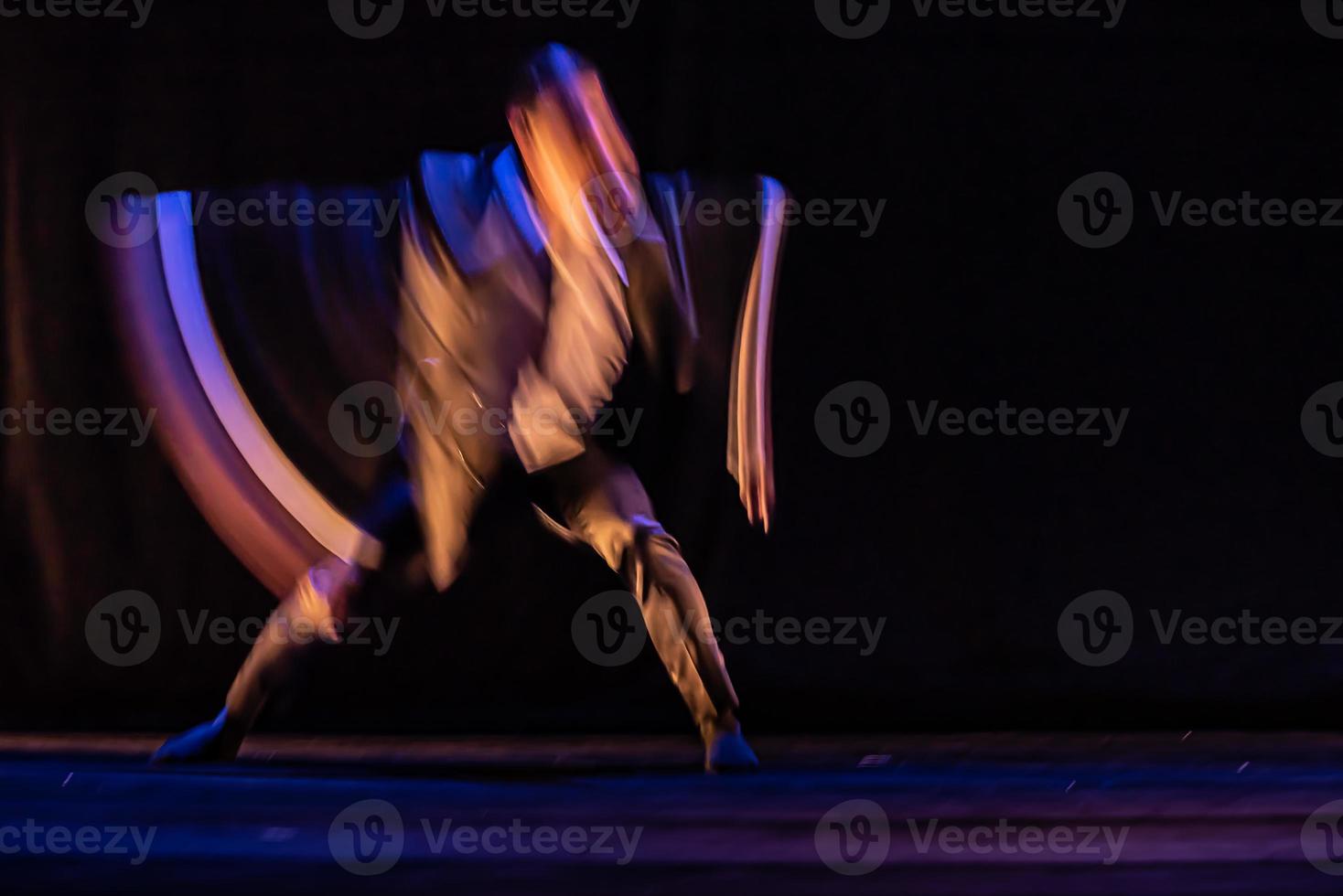 The abstract movement of the dance photo