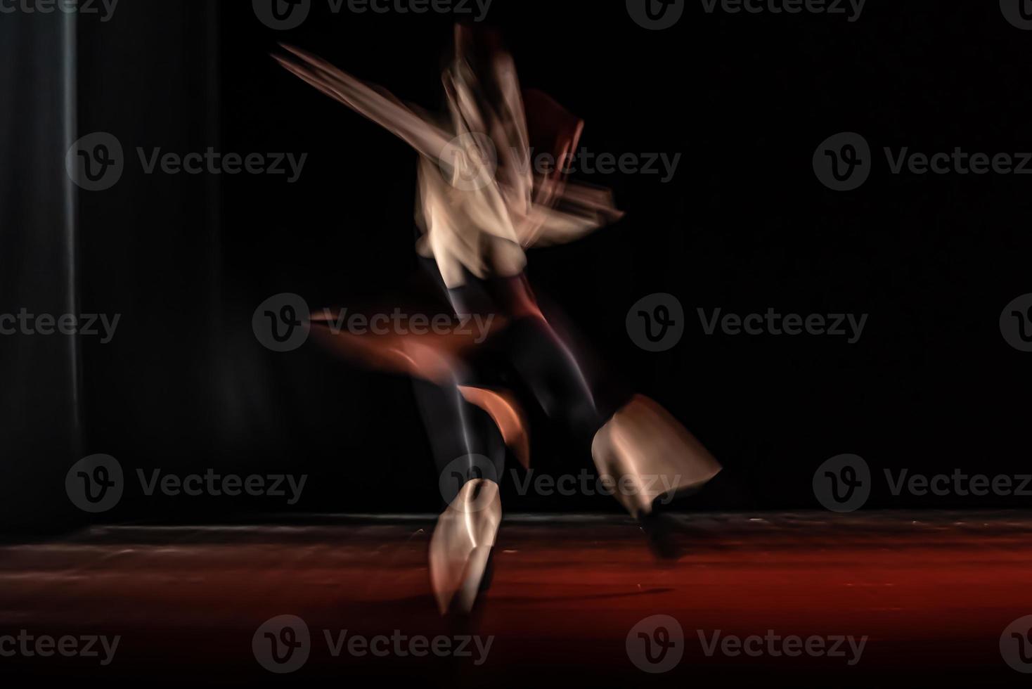 The abstract movement of the dance photo