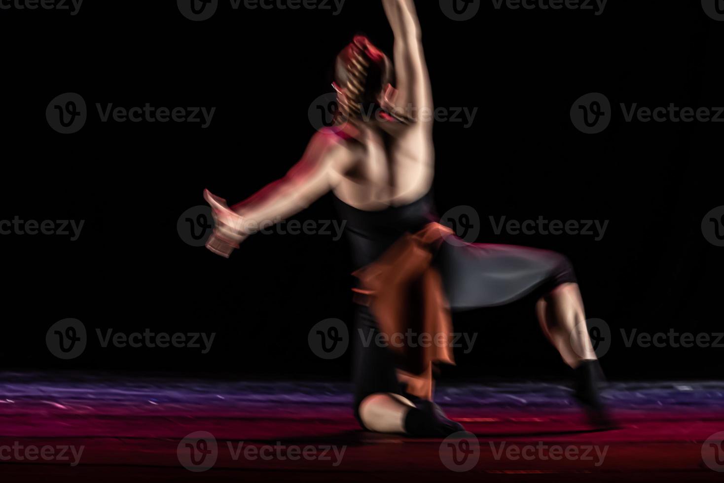 The abstract movement of the dance photo