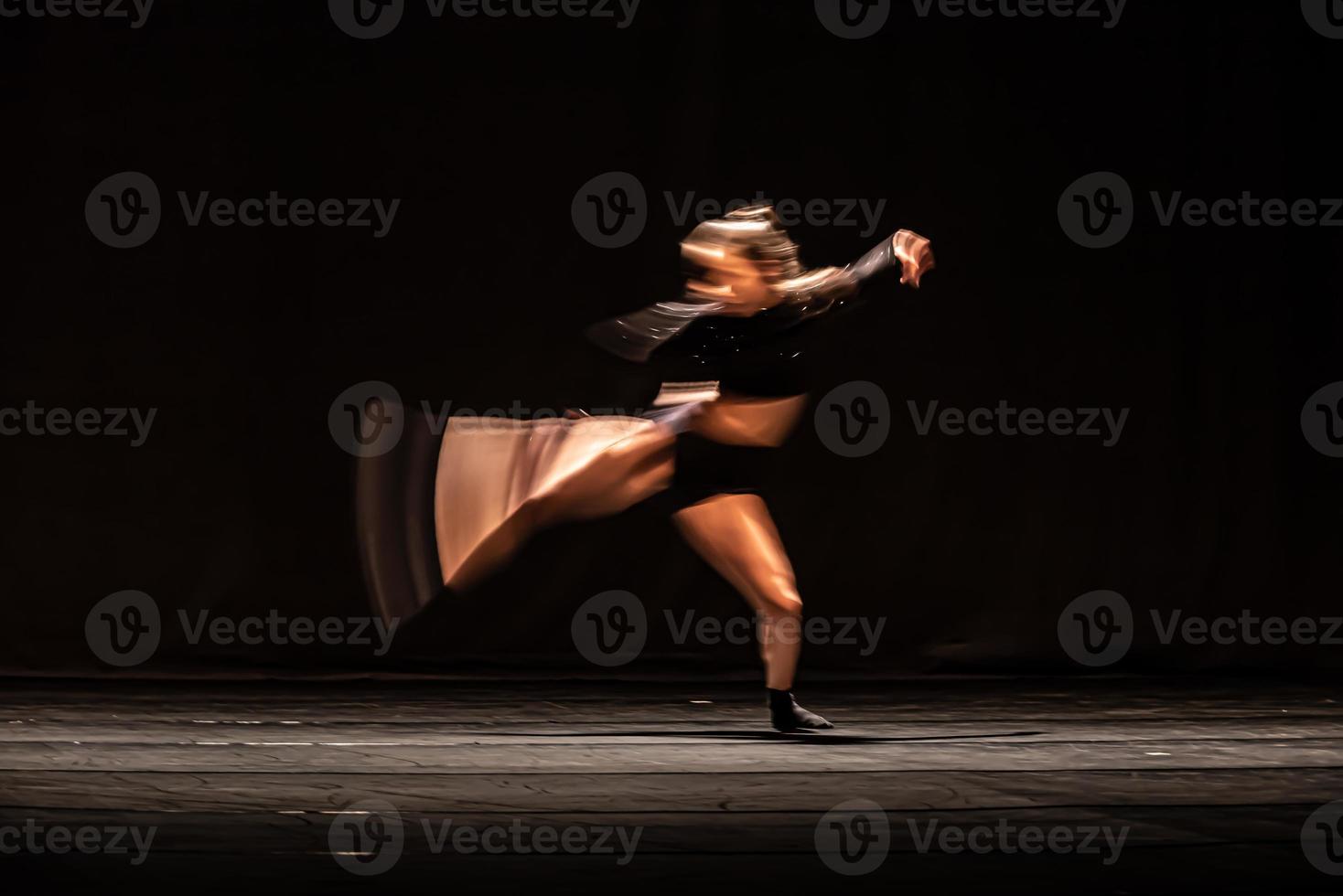 The abstract movement of the dance photo