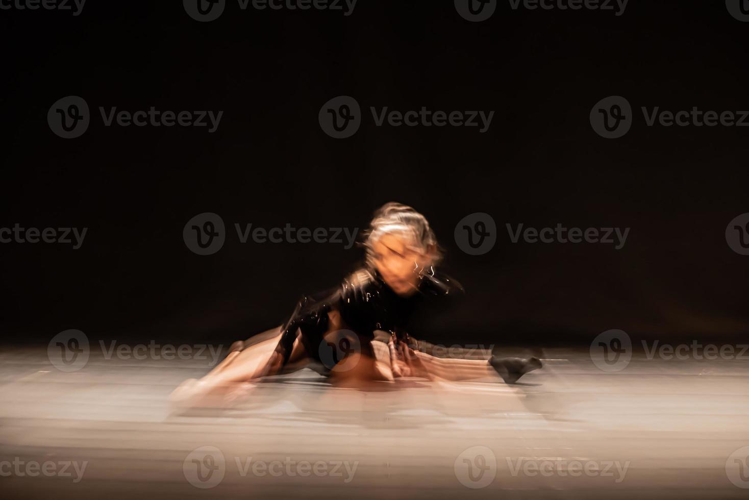 The abstract movement of the dance photo