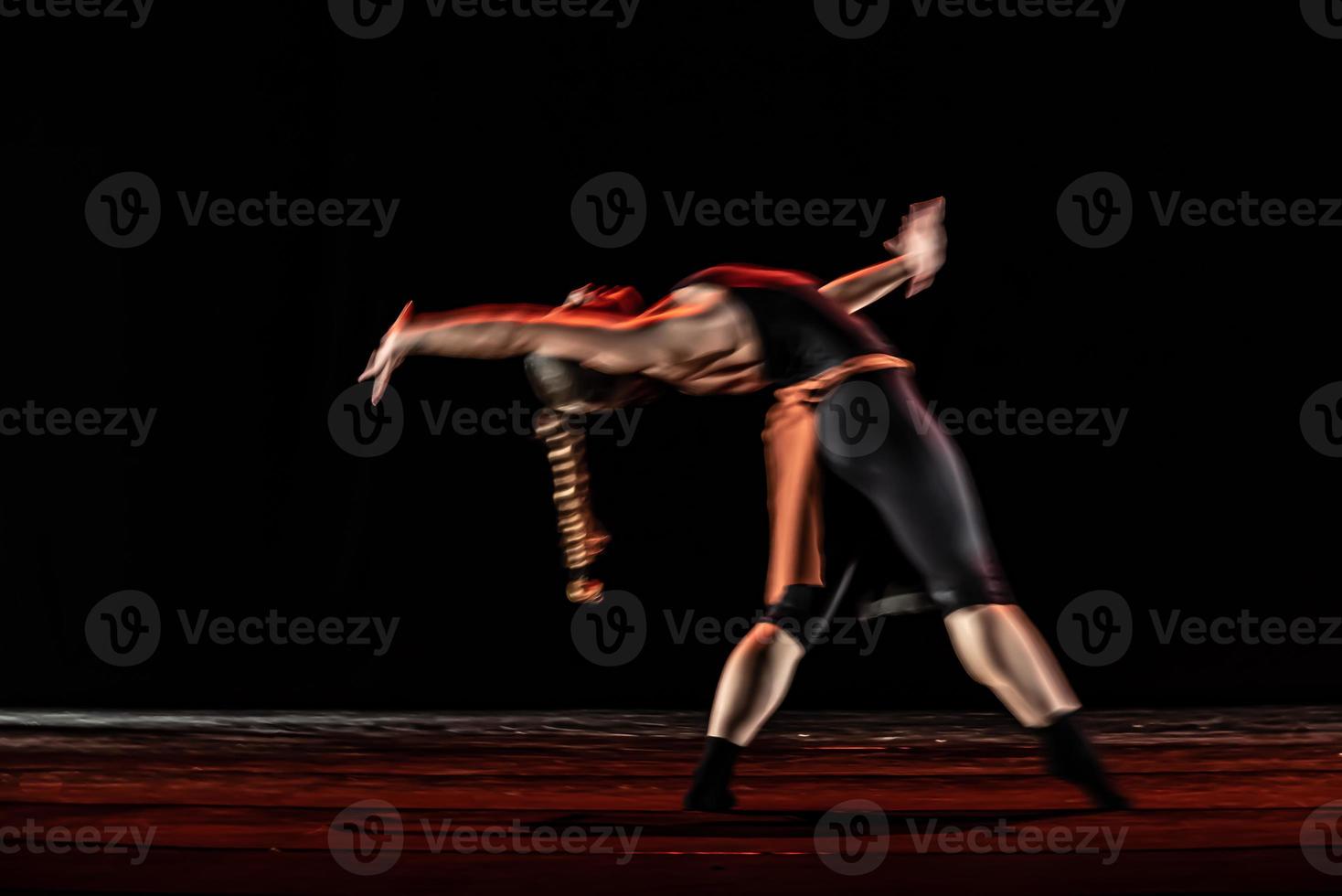 The abstract movement of the dance photo