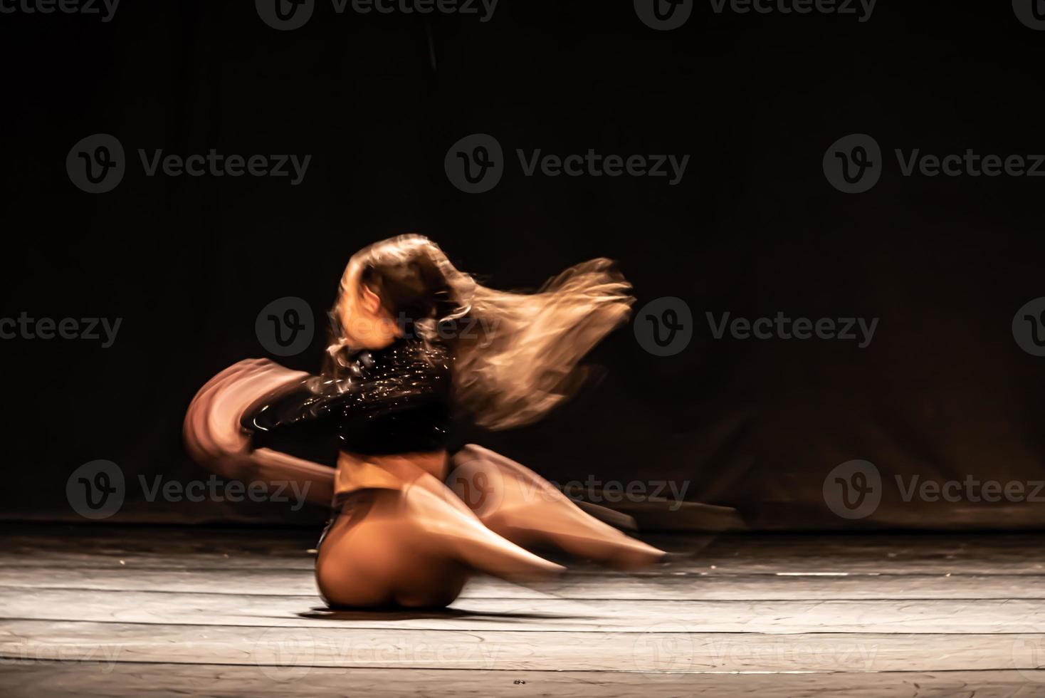 The abstract movement of the dance photo