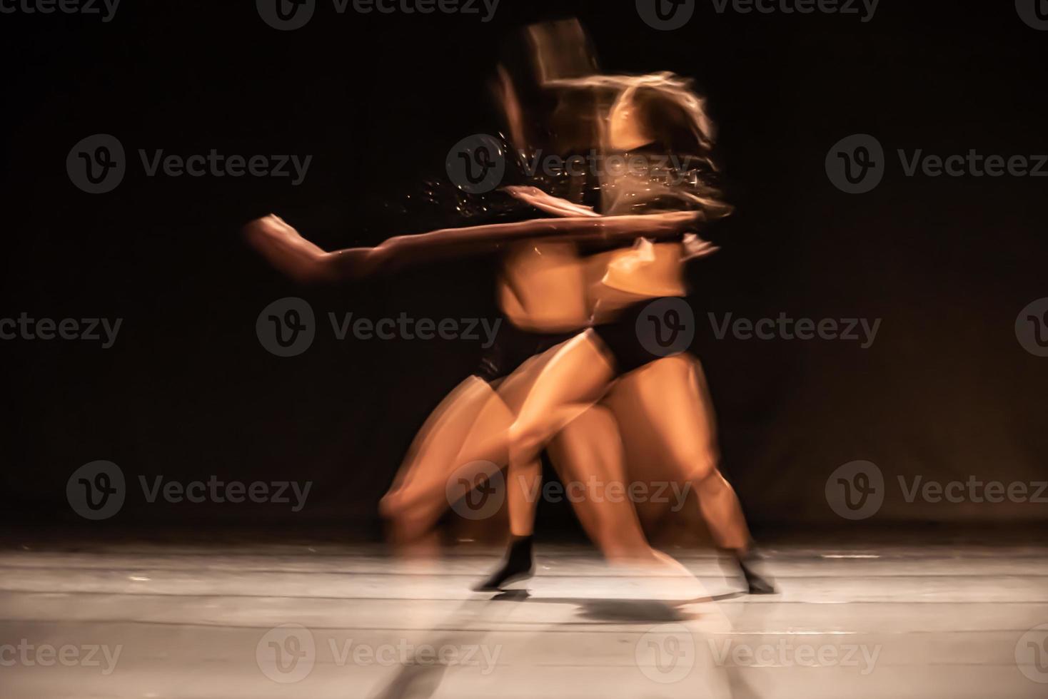 The abstract movement of the dance photo