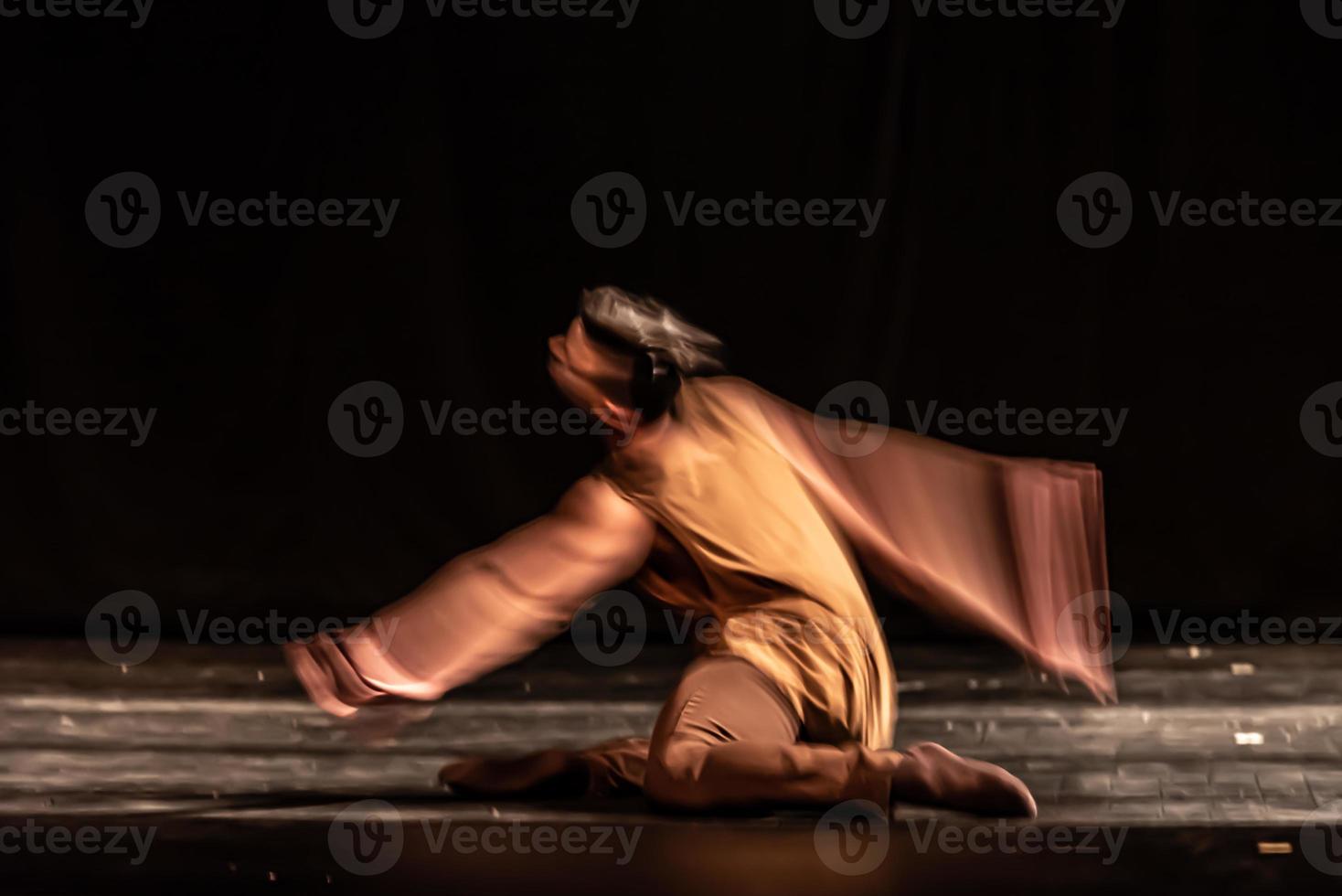 The abstract movement of the dance photo