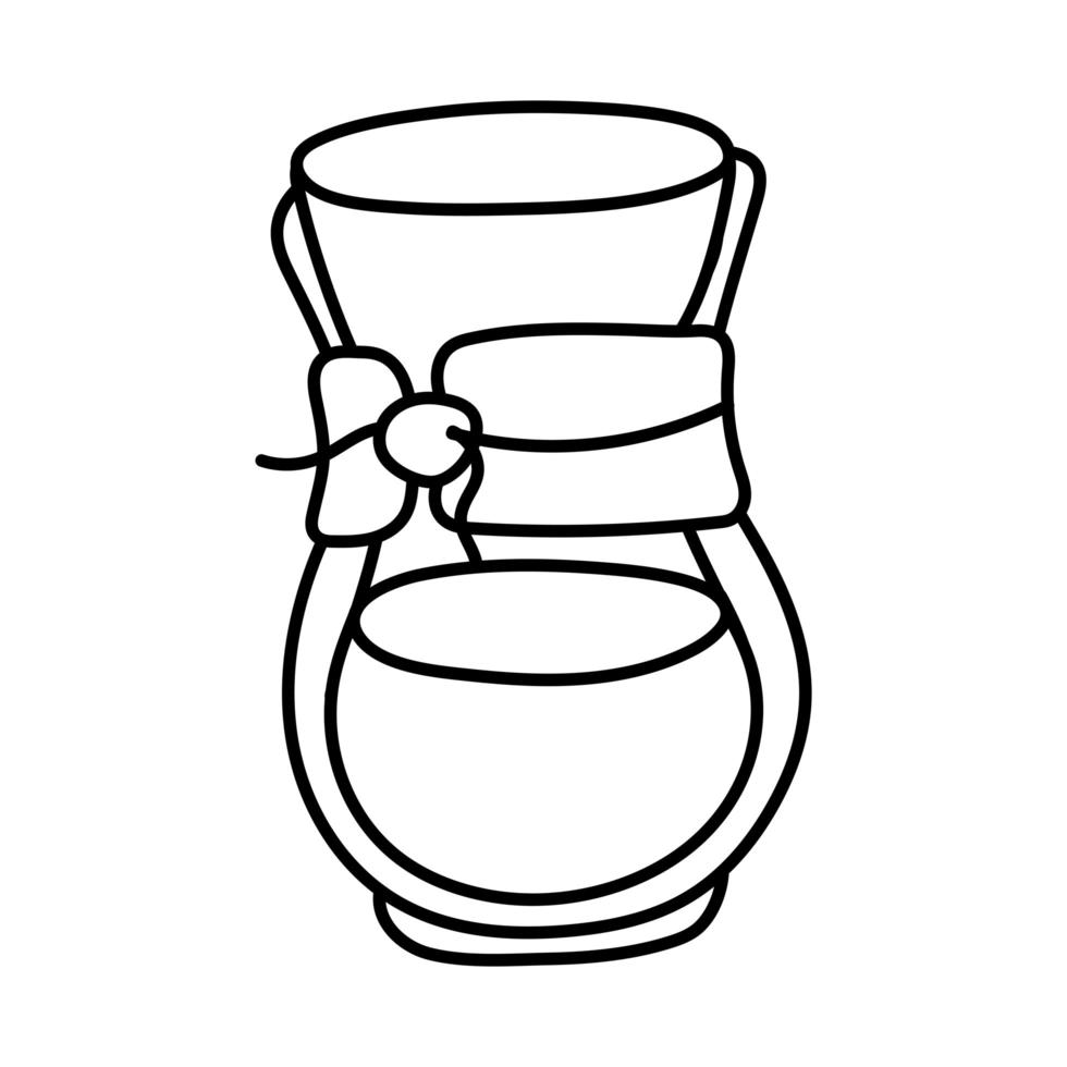 jar with juice line style icon vector