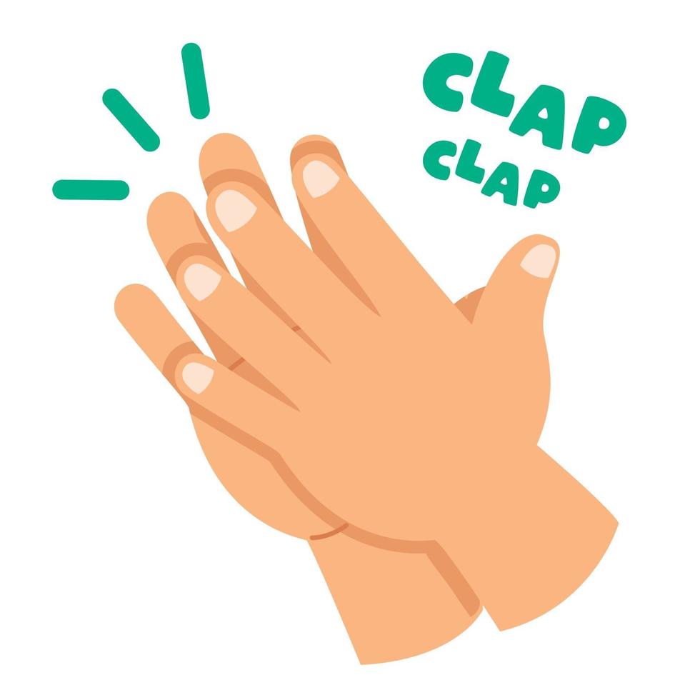 Cartoon Concept Of Clapping Hands vector