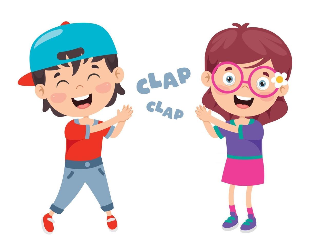 Cartoon Concept Of Clapping Hands vector