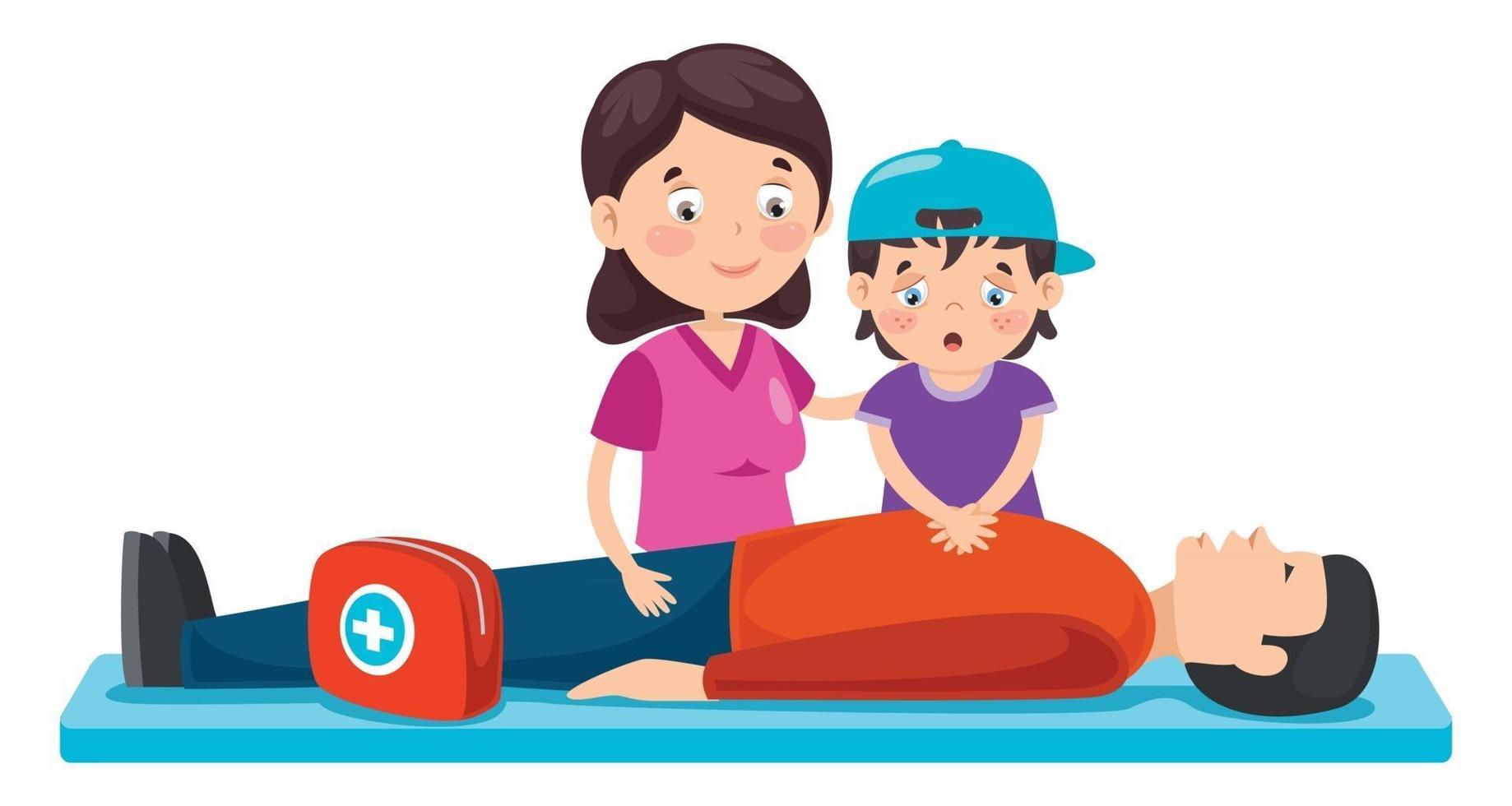 First Aid Concept For Children vector