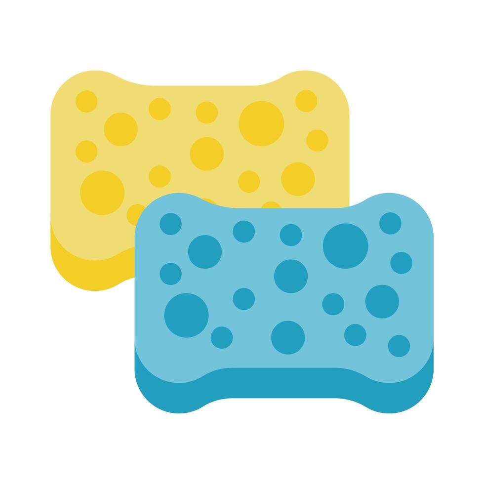 clean sponge flat style icon vector