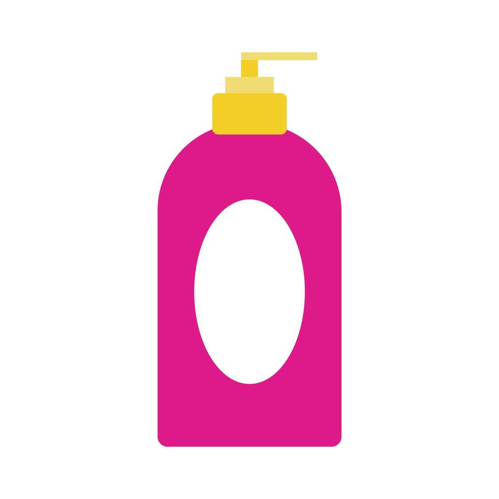 disinfectant plastic bottle product with push dispenser flat style vector