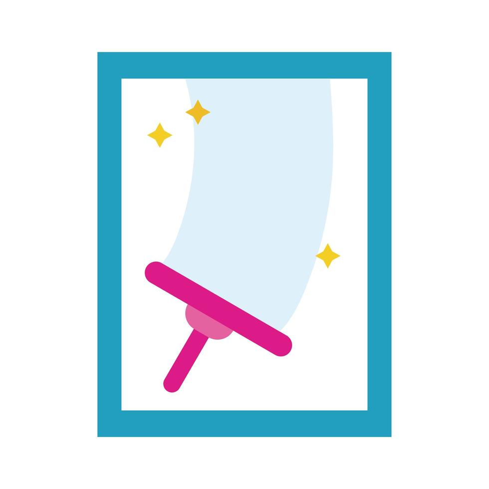 glass cleaner tool flat style icon vector