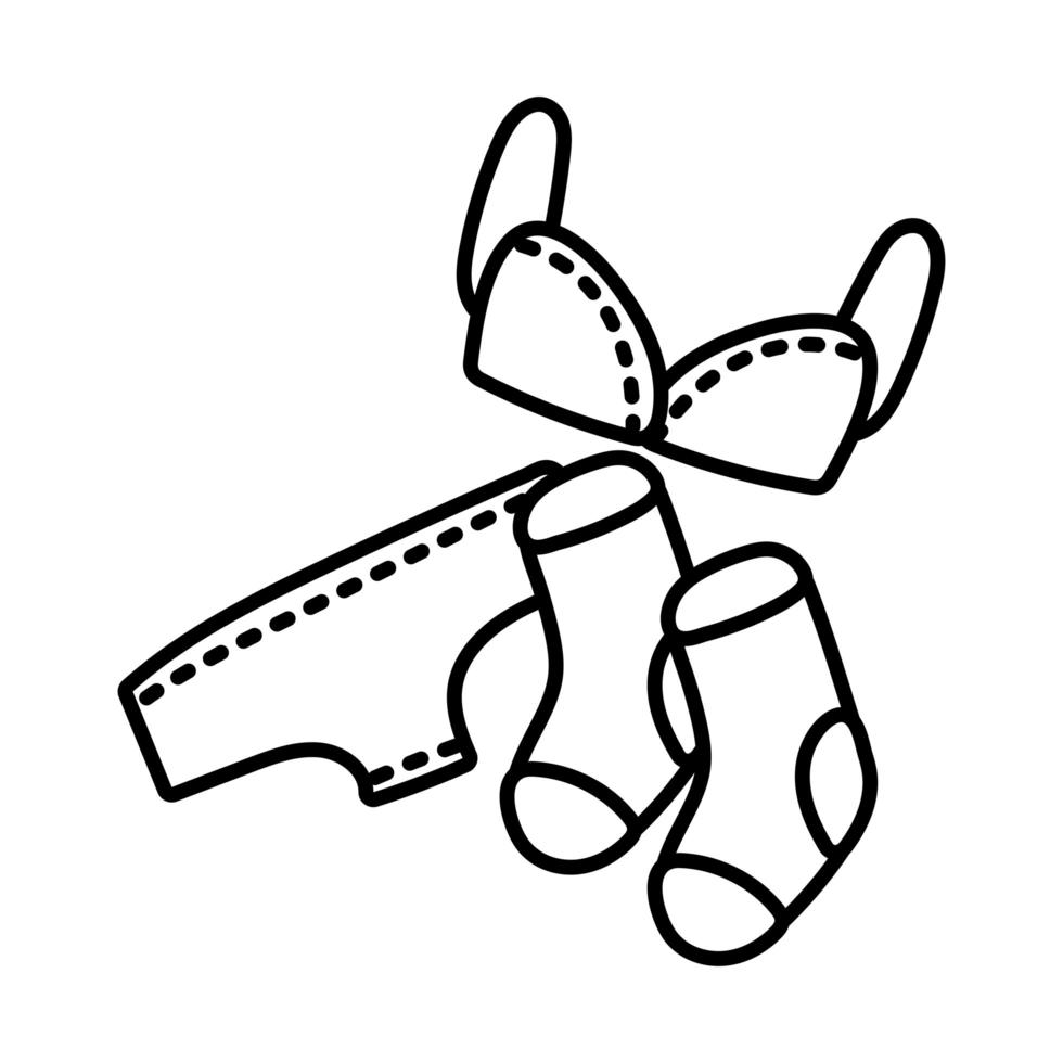 underwear clothes line style icon vector