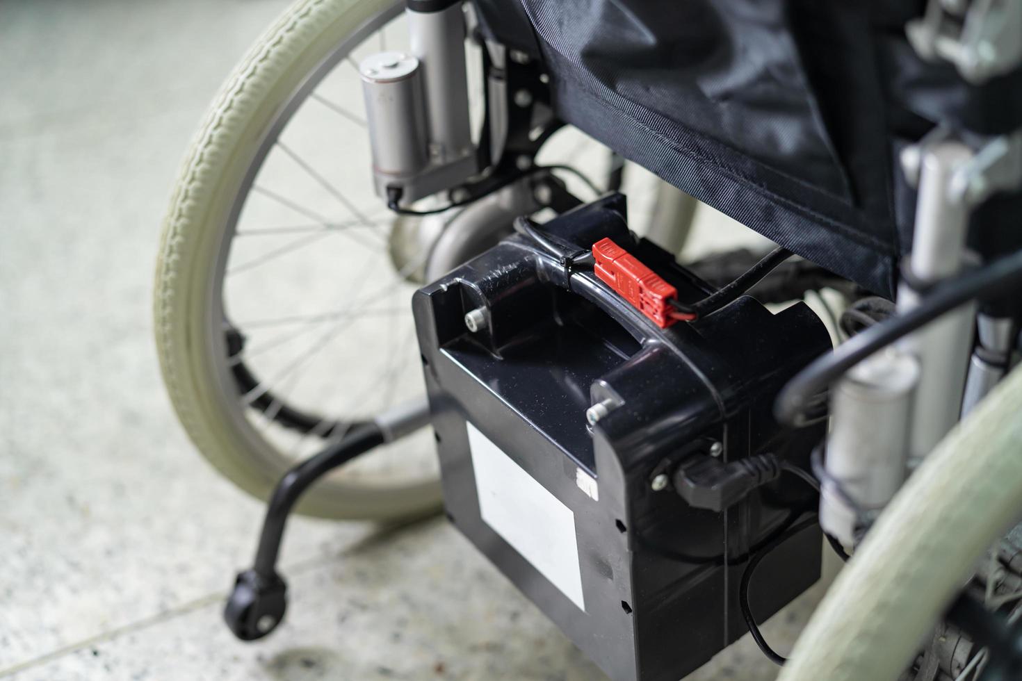 Electric wheelchair with battery for old elder patient cannot walk or disable people use in home or hospital photo