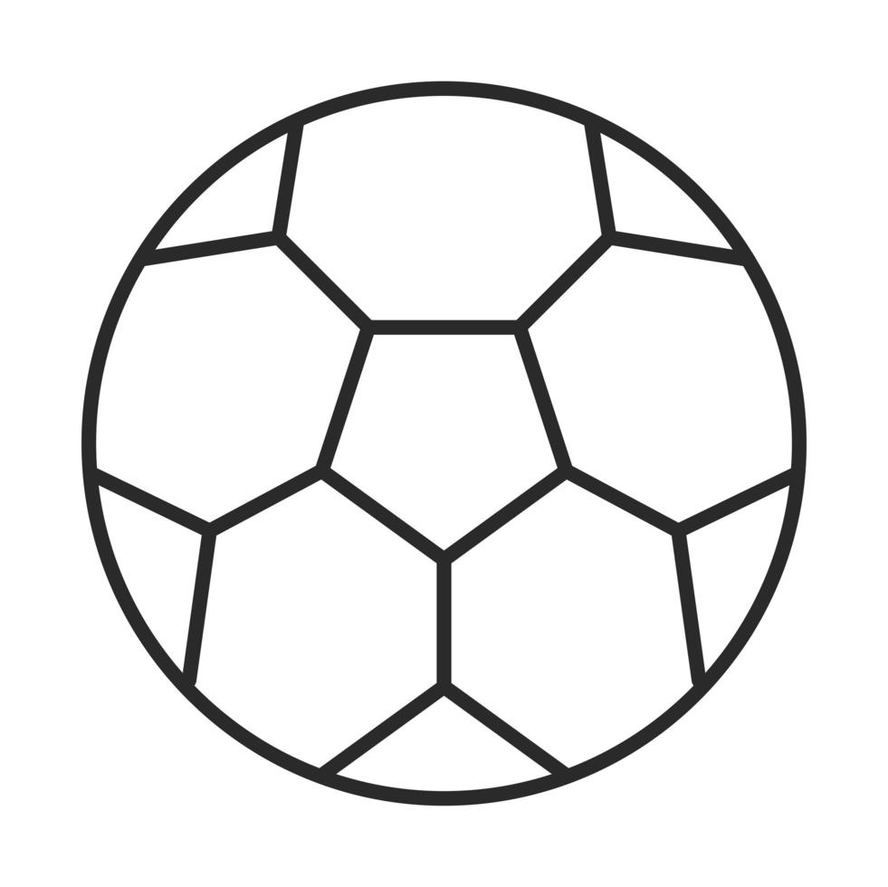 soccer game ball equipment league recreational sports tournament line style icon vector