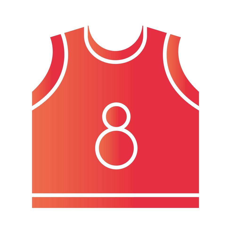 basketball game jersey equipment template recreation sport gradient style icon vector