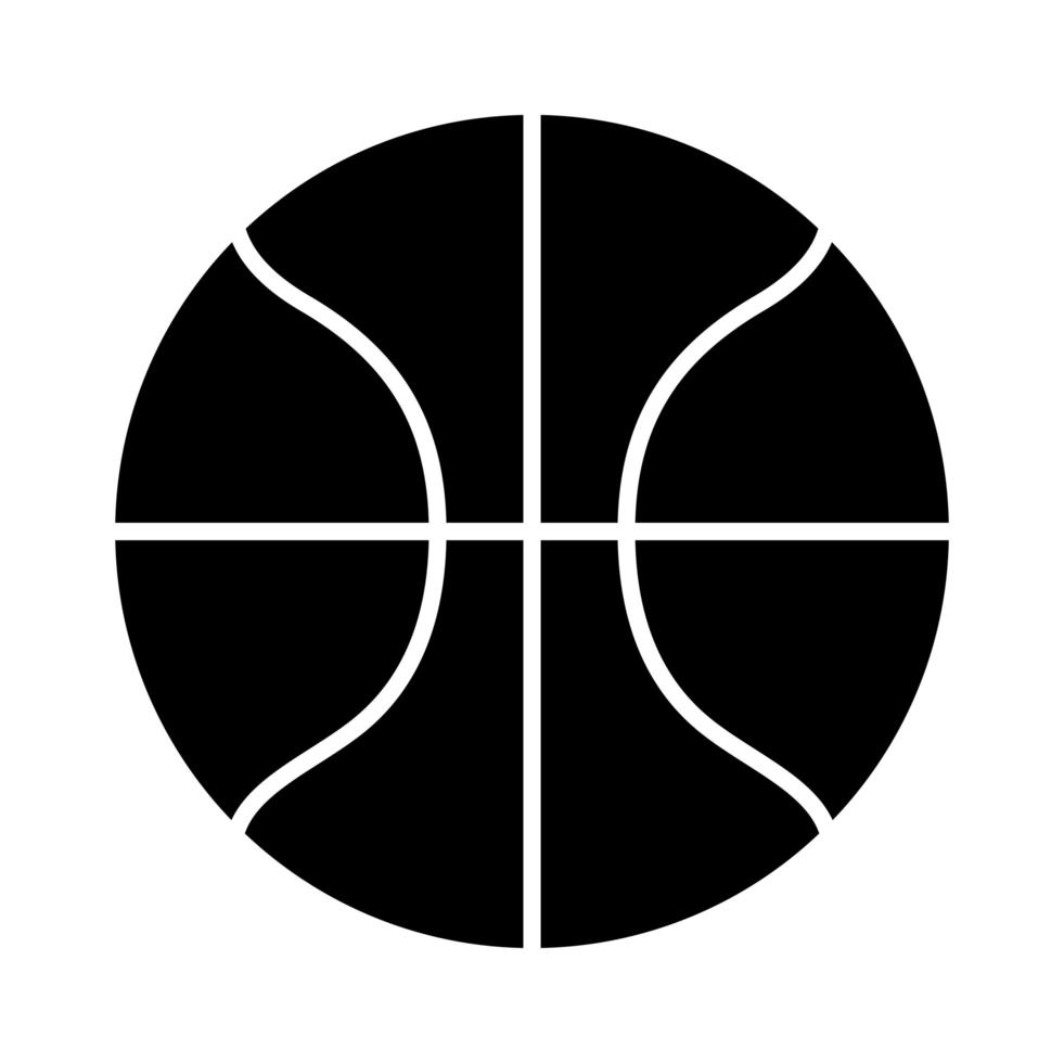 juego de baloncesto equipo de pelota recreación deporte silueta estilo icono vector