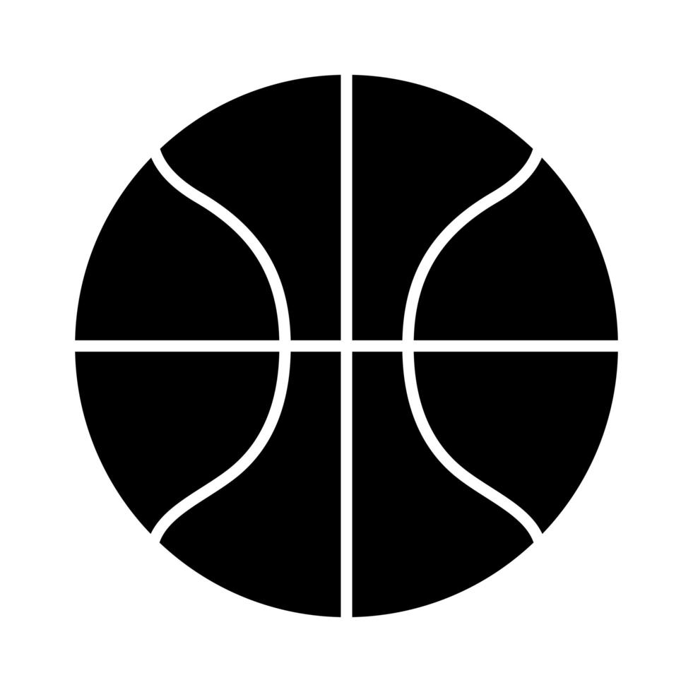 basketball game ball equipment recreation sport silhouette style icon vector