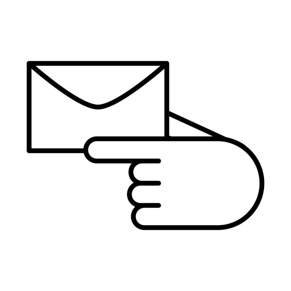 delivery packaging courier mail send distribution logistic shipment of goods line style icon vector