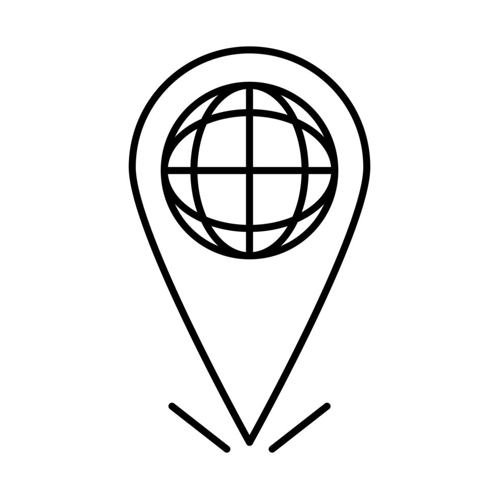 online education world navigation pointer website and mobile training courses line style icon vector