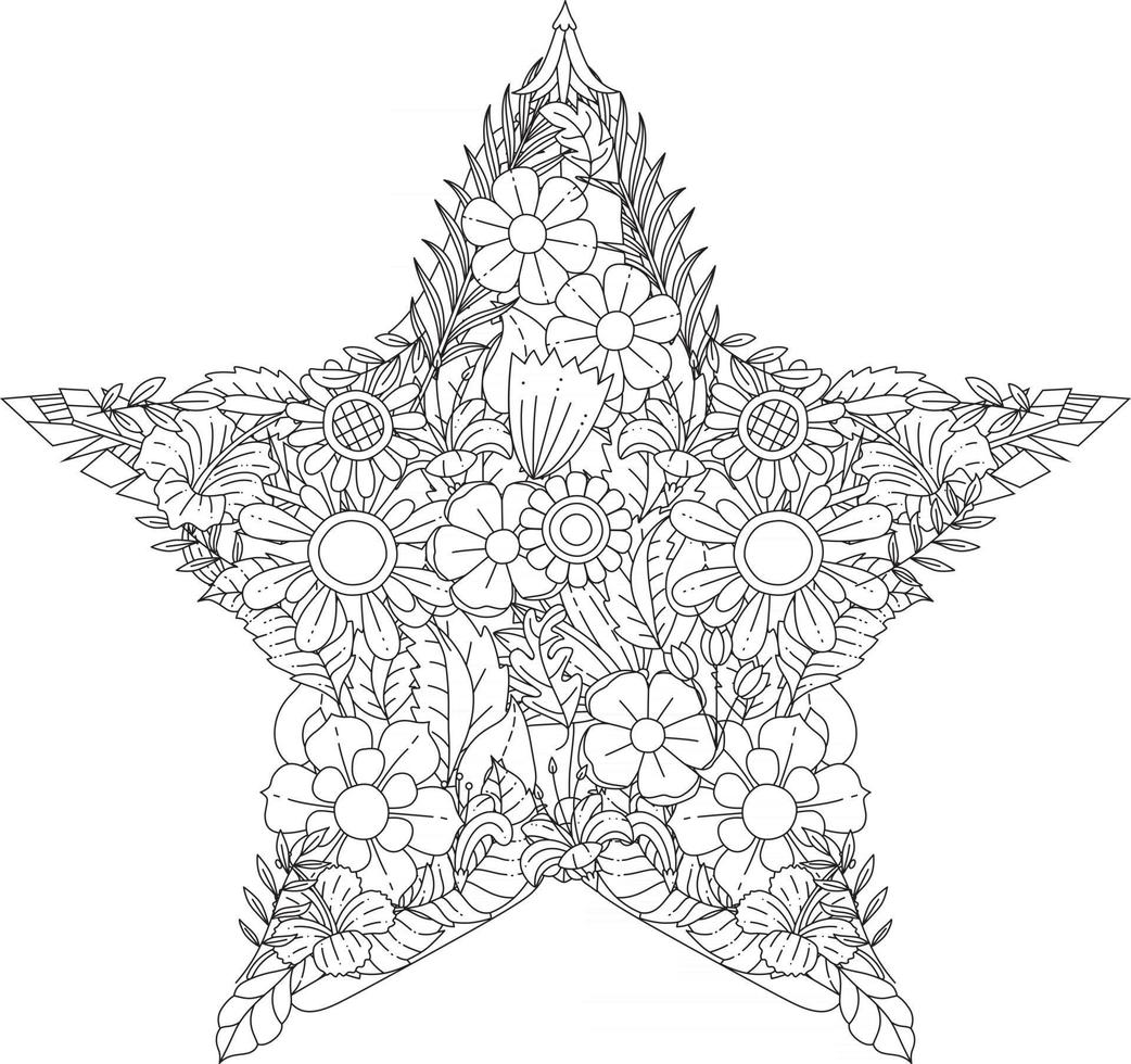 Ilustración de vector de monograma de bosque tropical flores de jardín floral