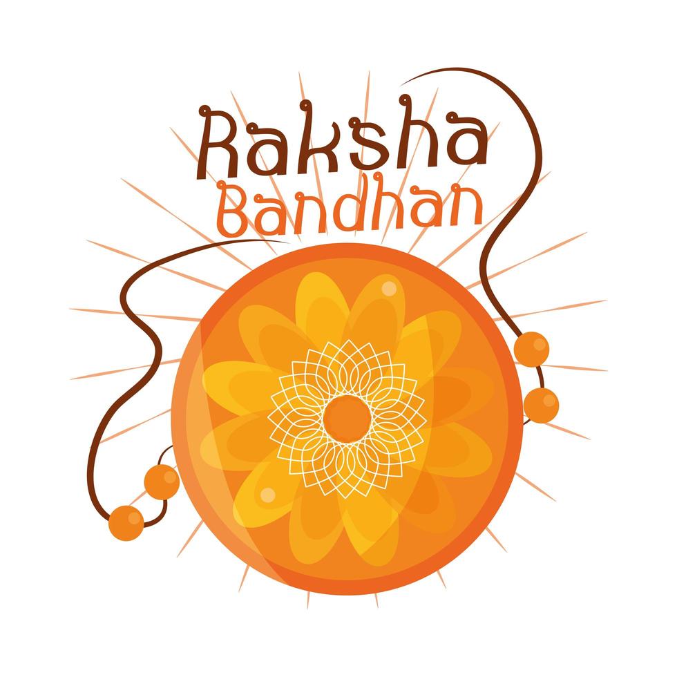 raksha bandhan traditional indian bracelet bonding celebration brothers and sisters vector