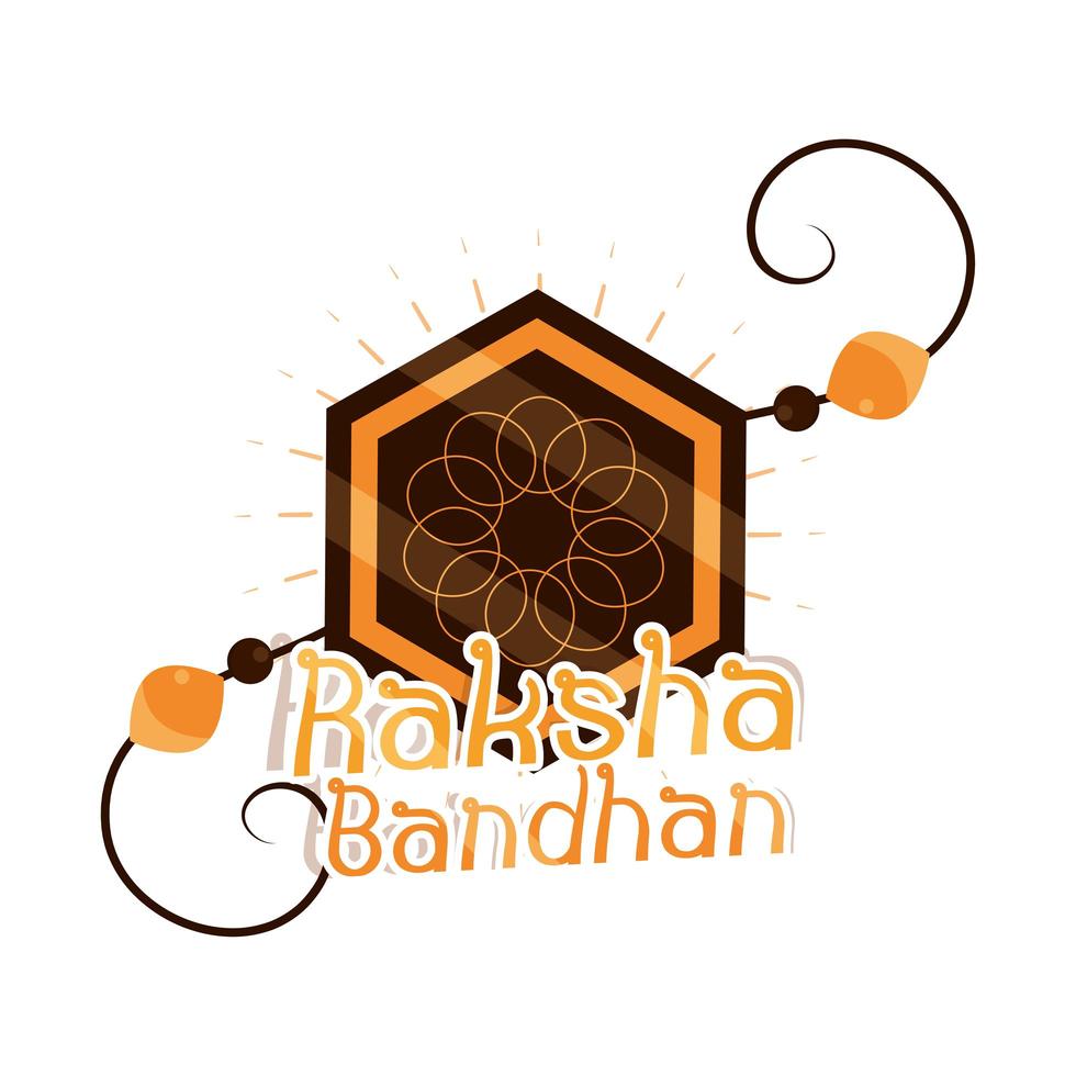 raksha bandhan tradicional pulsera de amor hermanos y hermanas festival indio vector