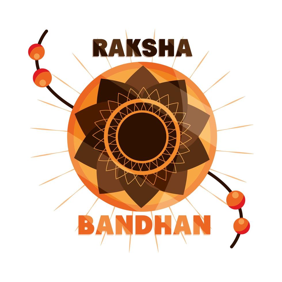 raksha bandhan tradicional pulsera de amor hermanos y hermanas festival indio vector