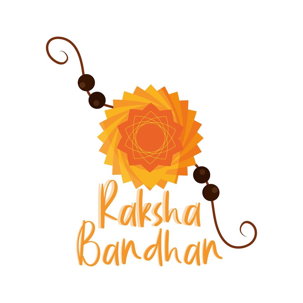 raksha bandhan brazalete indio tradicional celebración de vinculación hermanos y hermanas vector