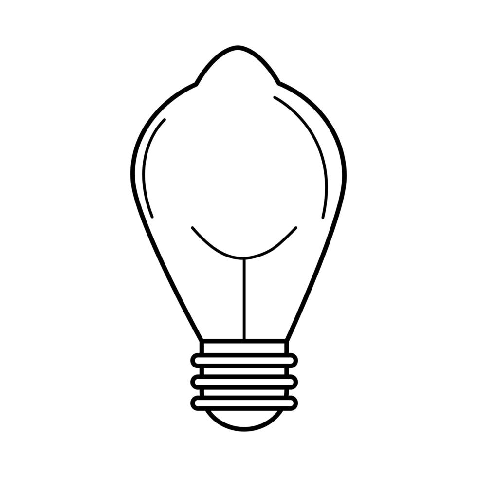 electric light bulb eco idea metaphor isolated icon line style vector