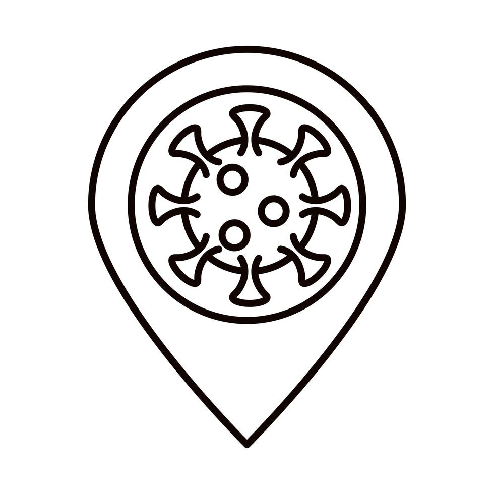 covid 19 coronavirus prevention virus pathogen pointer spread outbreak pandemic line style icon vector