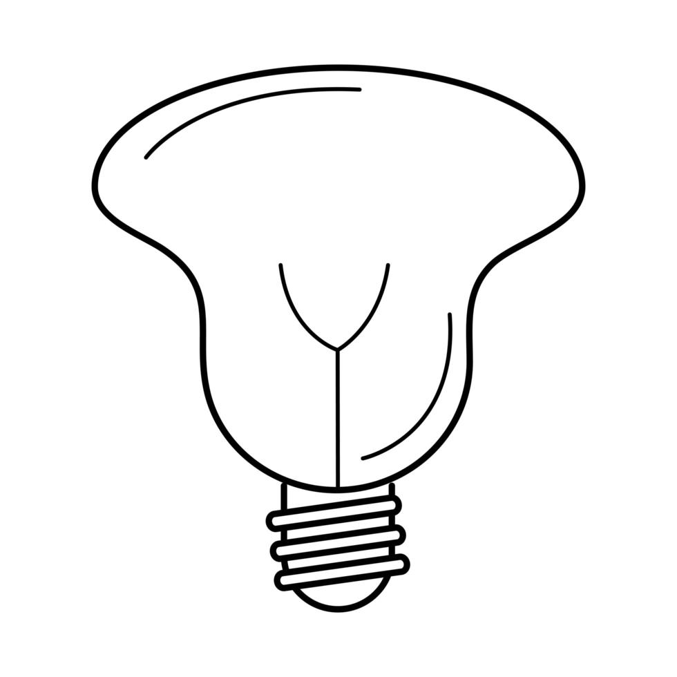 electric light bulb eco idea metaphor isolated icon line style vector