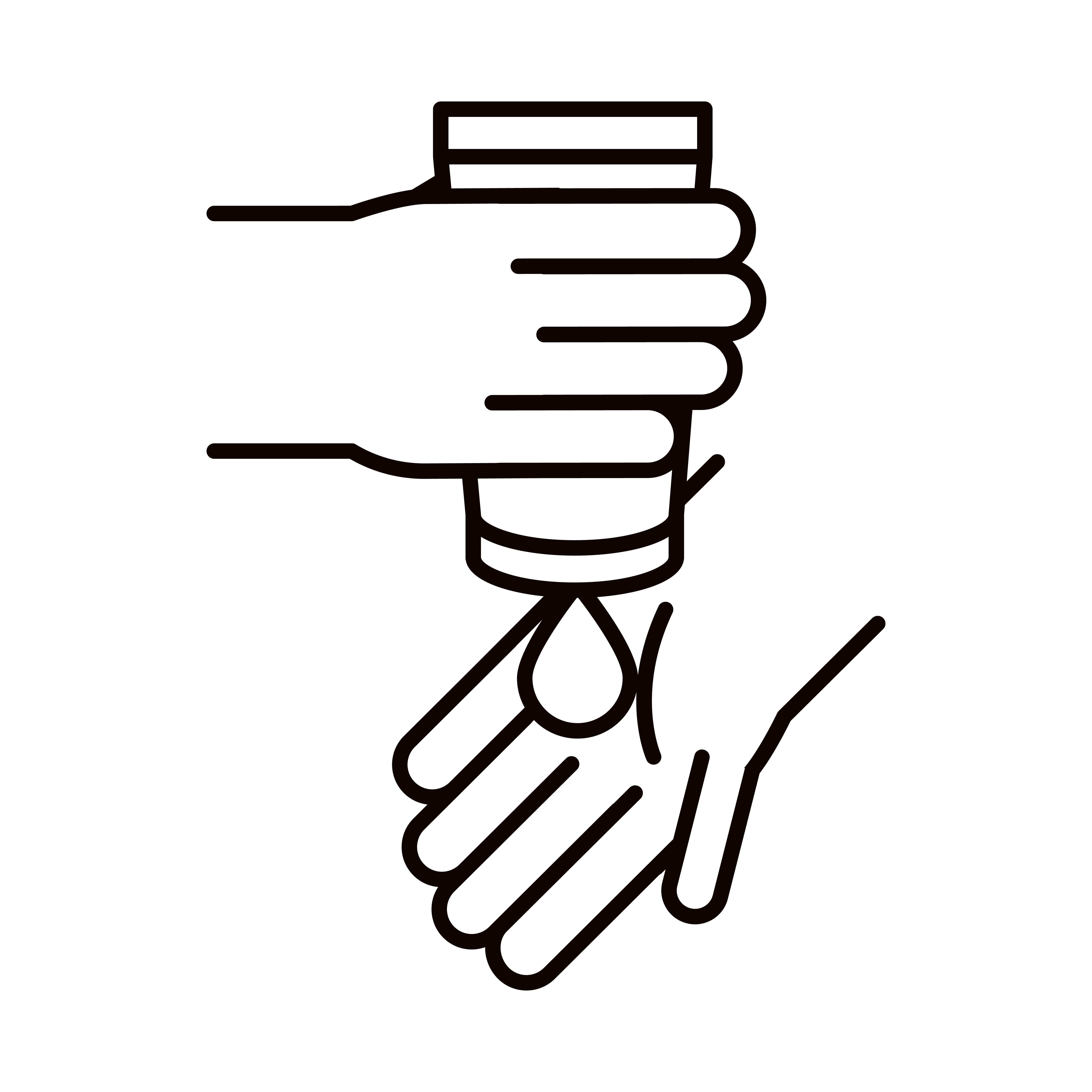 Spread your hand. Antibacterial effect vektor icon. wash your hands sign.