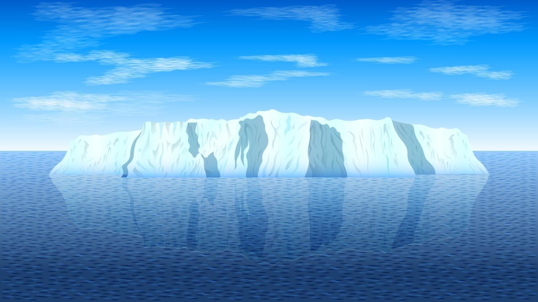 Arctic iceberg Landscape vector