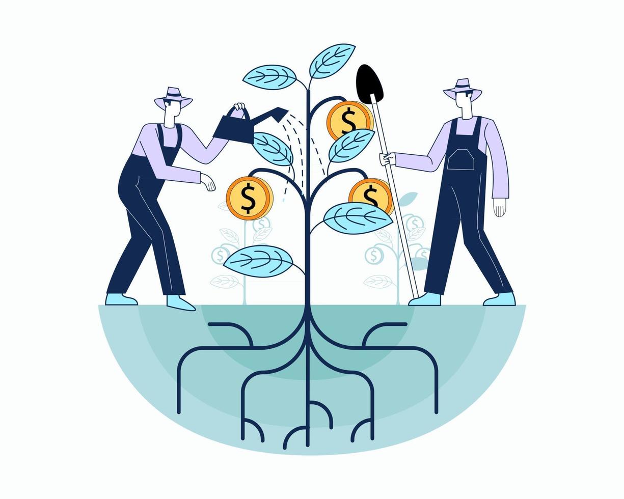 Growing financial status illustration concept vector