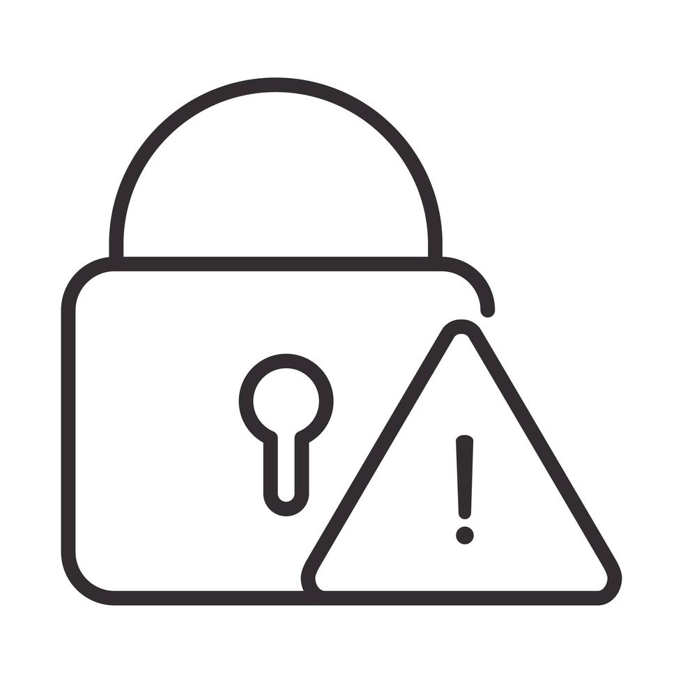 alert icon security warning sign attention danger exclamation mark precaution line style design vector
