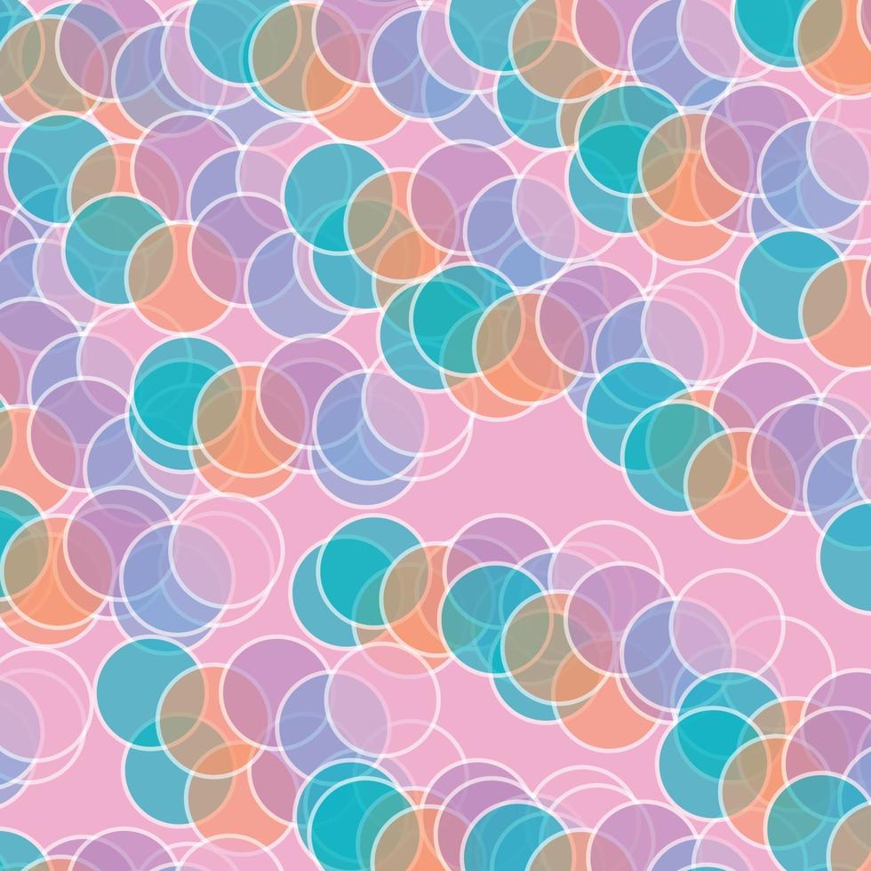 seamless doodle multi coloured bubble shape pattern background vector