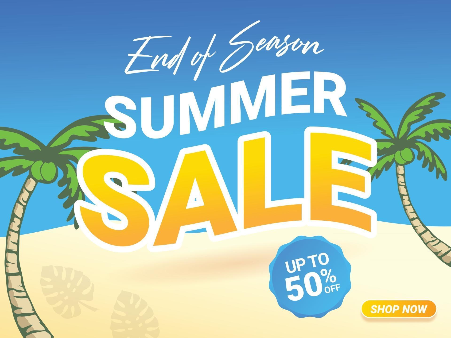 End of summer sale discounts 2579662 Vector Art at Vecteezy