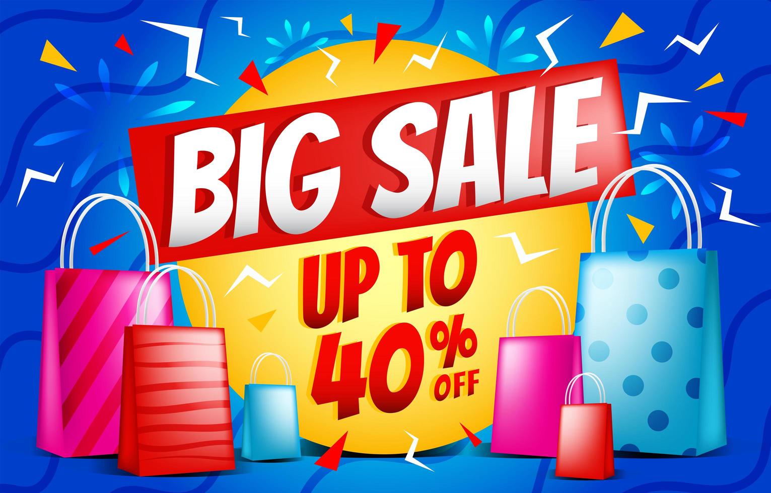 Big Sale Banner Background Template vector