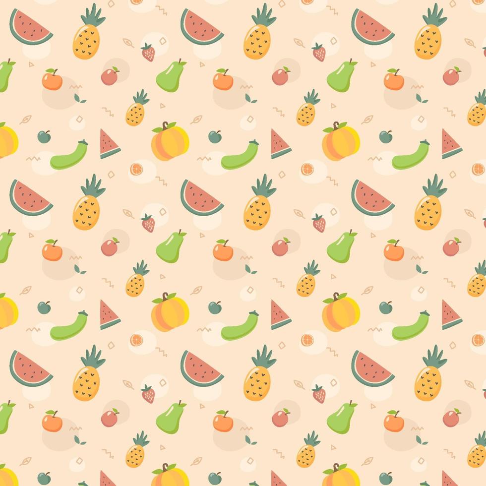 fondo de frutas frescas vector