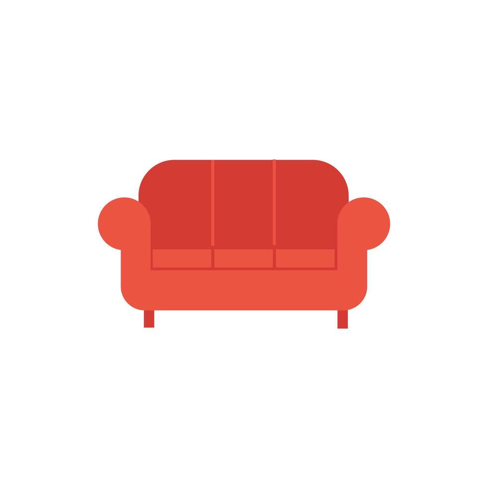 livingroom sofa furniture isolated icon vector