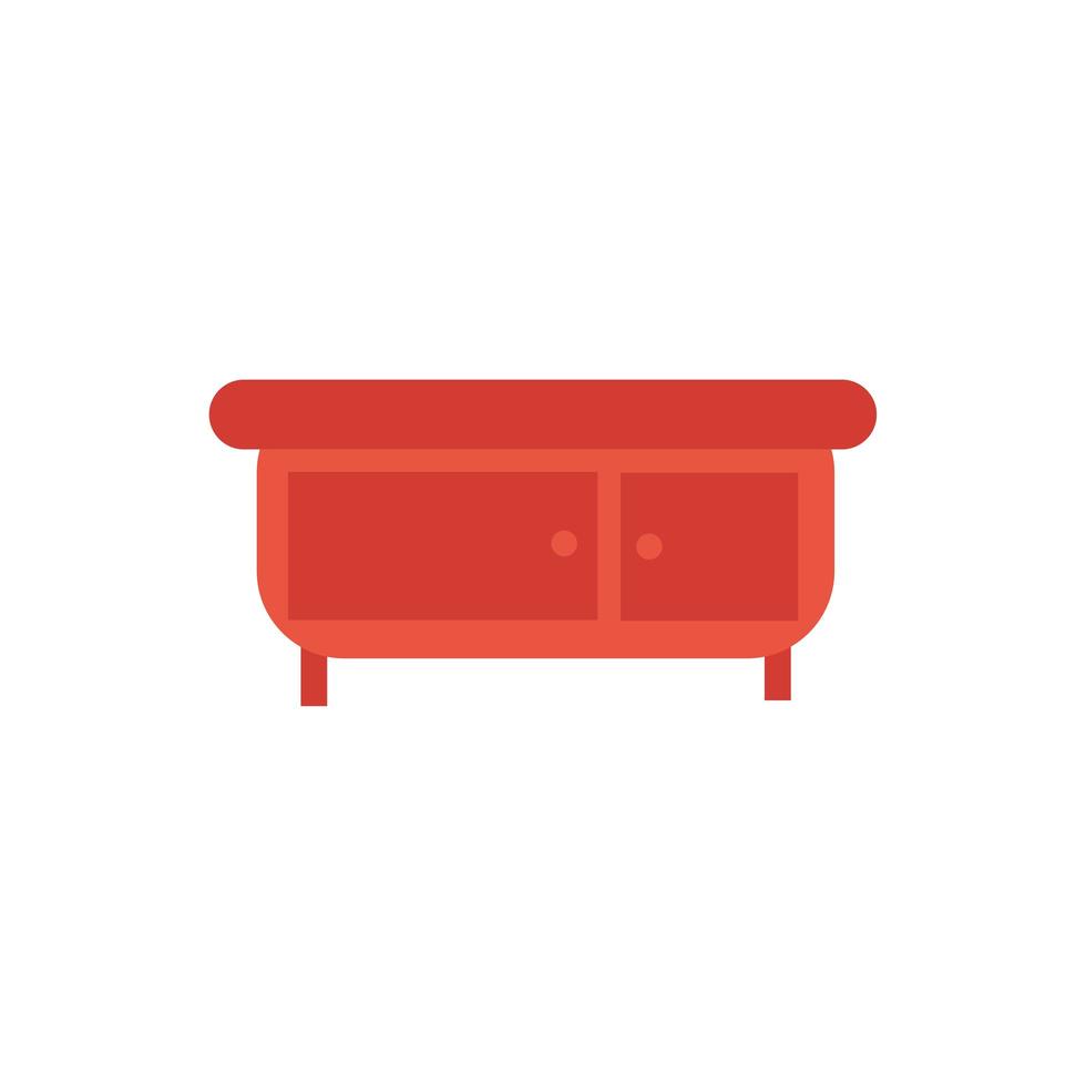 drawer wooden furniture isolated icon vector