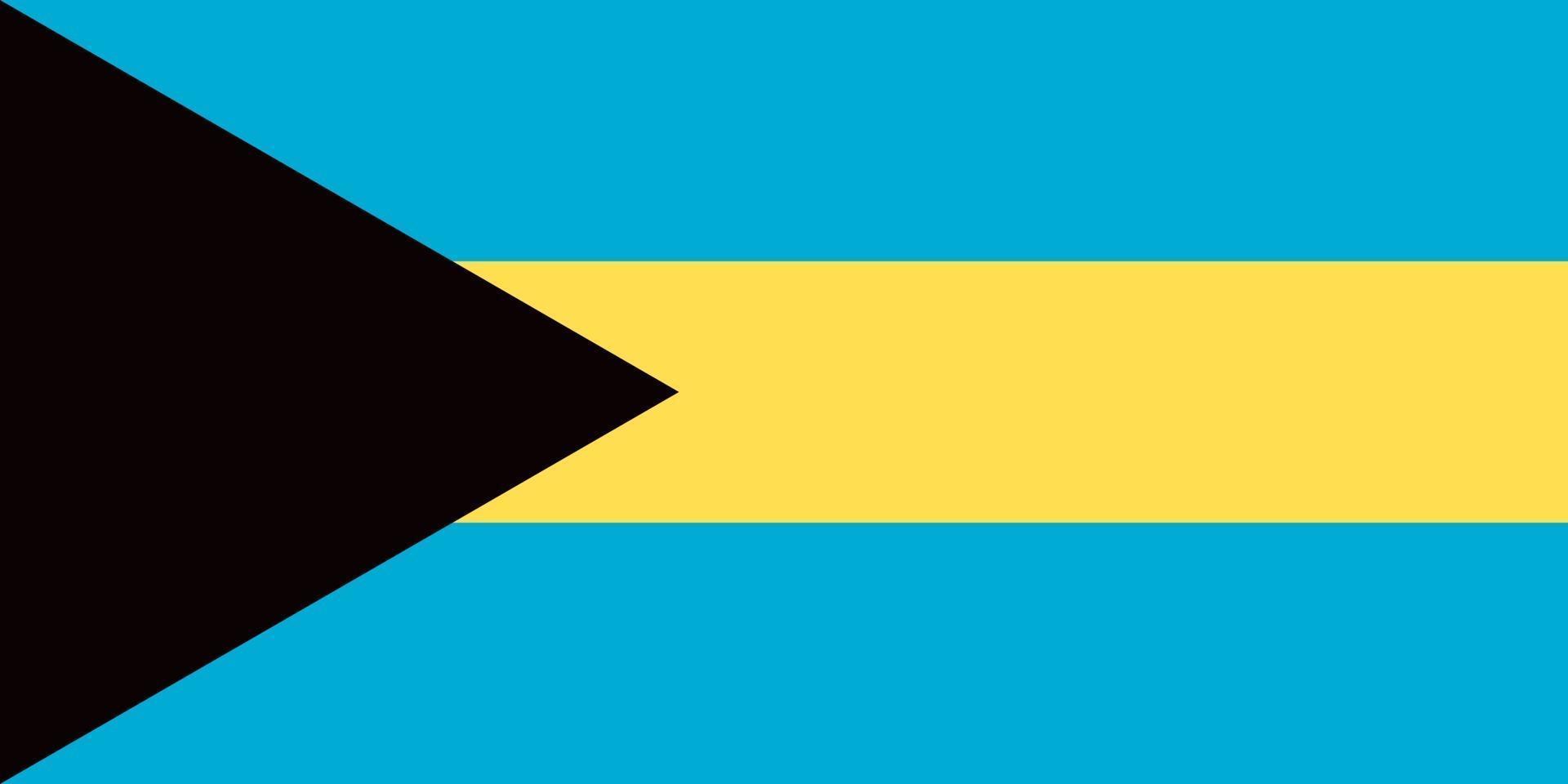 bahamas oficialmente bandera vector