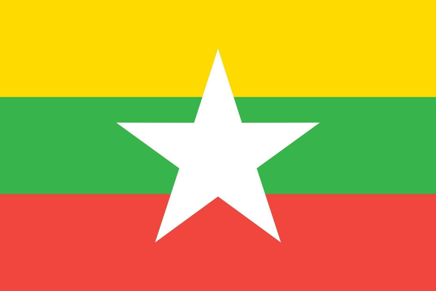 Burma Myanmar officially flag vector