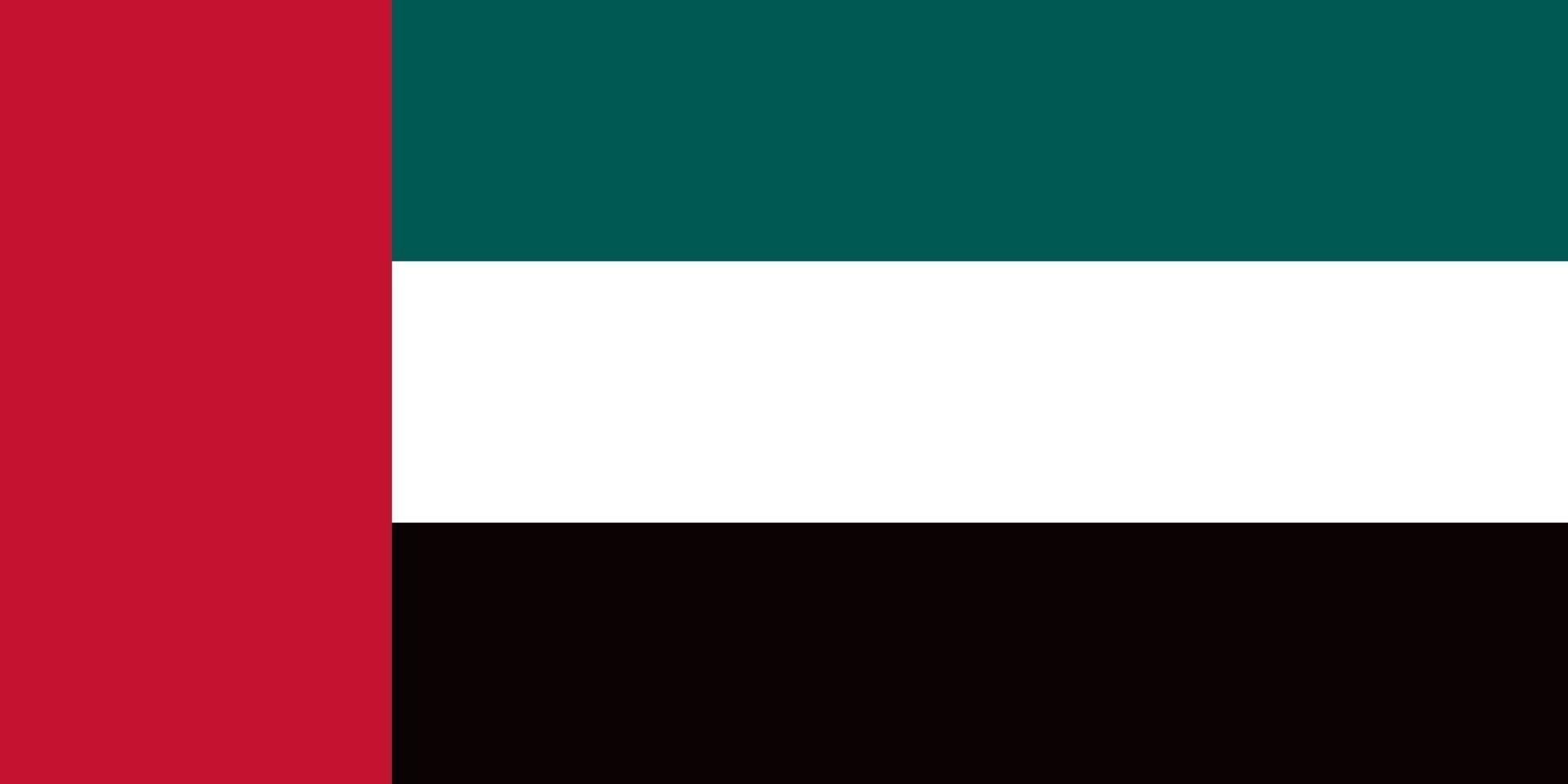 bandera de los emiratos árabes unidos oficialmente vector